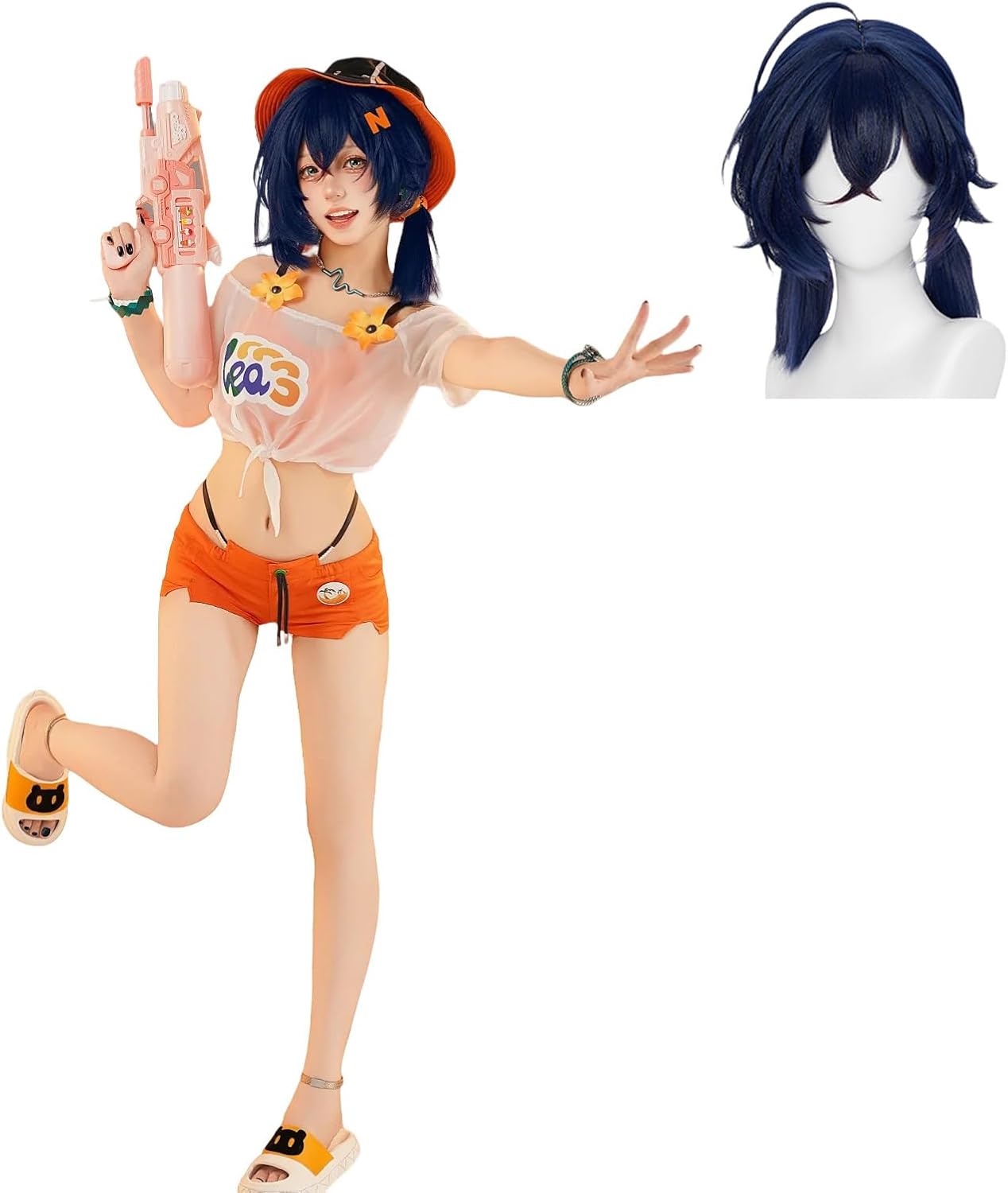 ゼンレスゾーンゼロ リン 水着 夏イベ 夏色ブルースカイ コスプレ衣装 M Monenjoy ゼンレスゾーンゼロ リン 夏色ブルースカイ コスプレ衣装